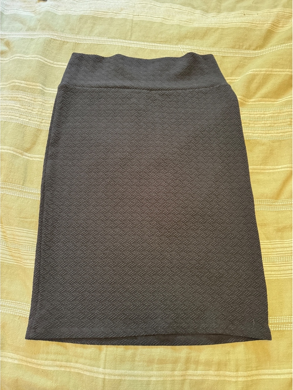 LuLaRoe Cassie Textured Black Pencil Skirt XL NWOT